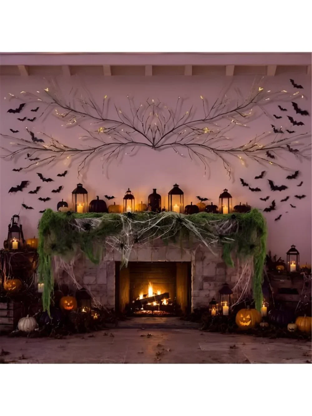 2 Pack 118 Inch Halloween Artificial Tree Branches, Woodland Party Decorations